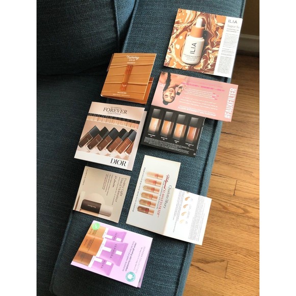 DIOR HUDA Charlotte Tilbury ILIA Danessa Myricks Foundation Sample Card Bundle - Picture 3 of 9